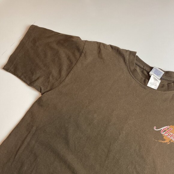 VTG Y2K Norwegian Cruise Line T shirt Mens M Alaska Brown Animal Wildlife - Picture 4 of 15